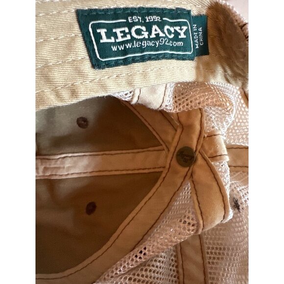 Rhinelander Brewery Legacy Adjustable Mesh Trucker Hat With Green Brim & Tree Pr - Picture 5 of 5